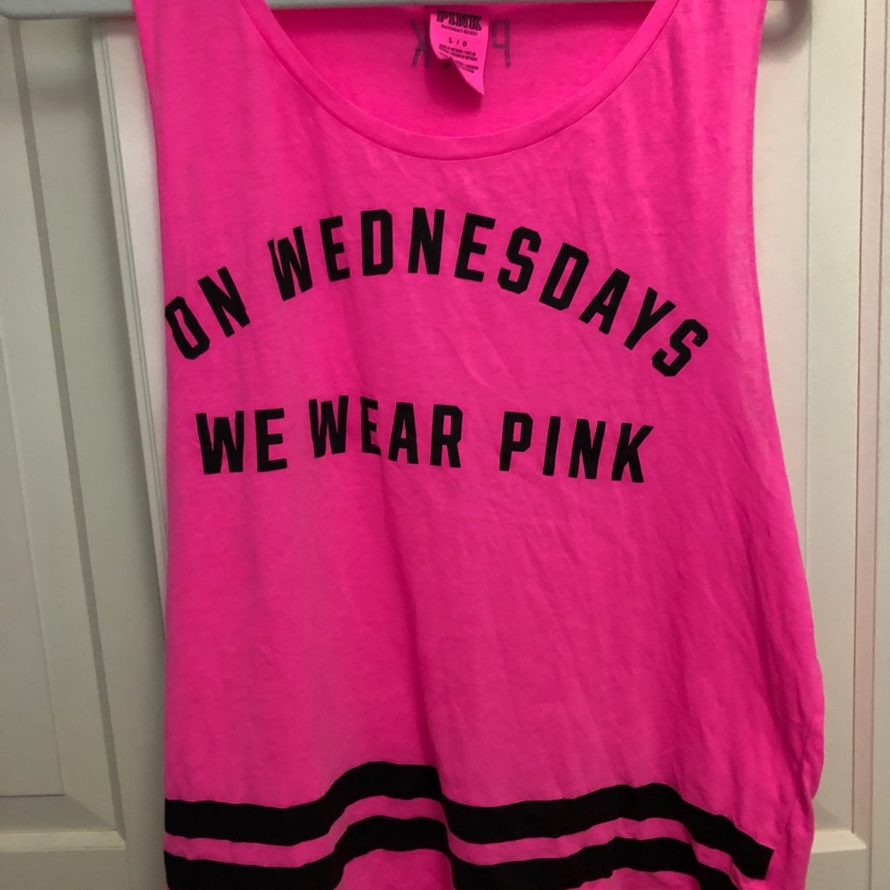 VS PINK muscle tank- on Wednesday’s we wear pink